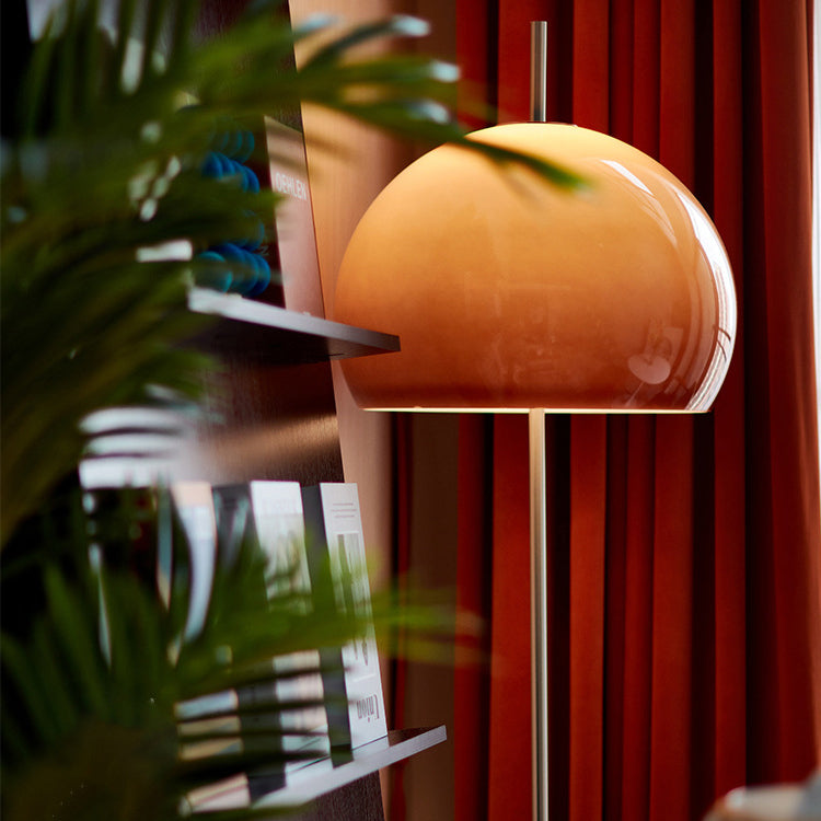 Retro Mushroom Glass 2-Light Floor Lamp