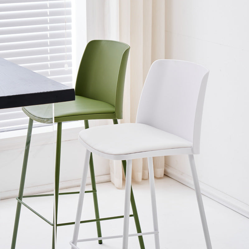 Minimalist PU Leather Metal Bar Stool