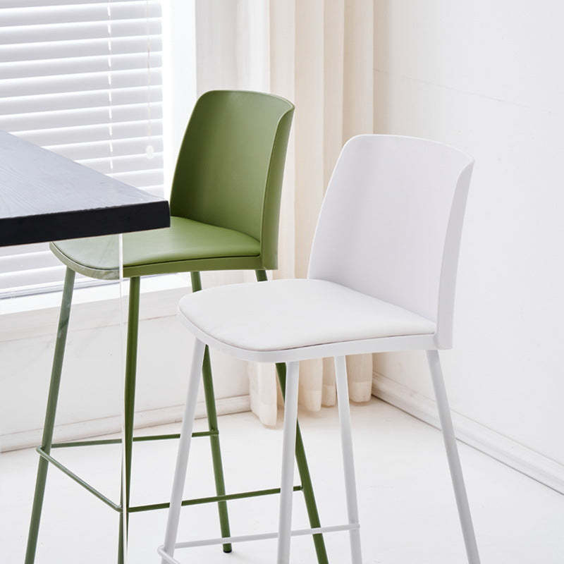 Minimalist PU Leather Metal Bar Stool