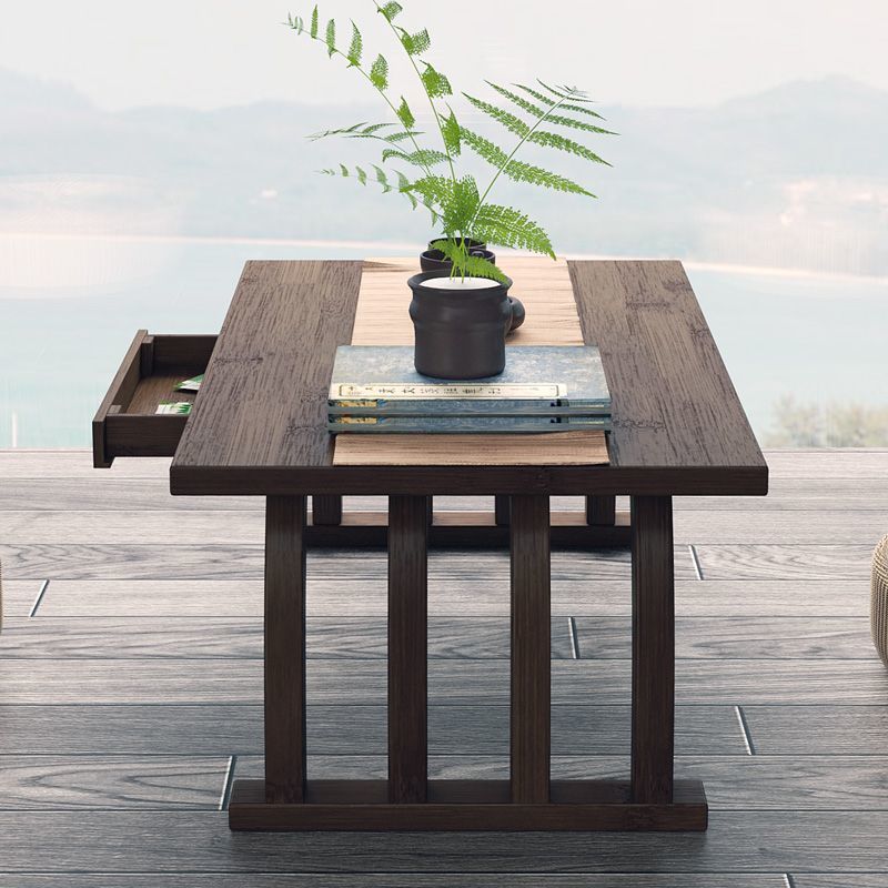 Chinese Rectangular Bamboo Fiberboard Coffee Table