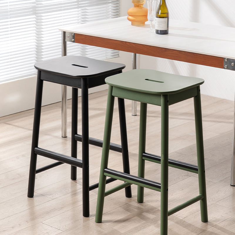Minimalist Rectangular Birch Bar Stool