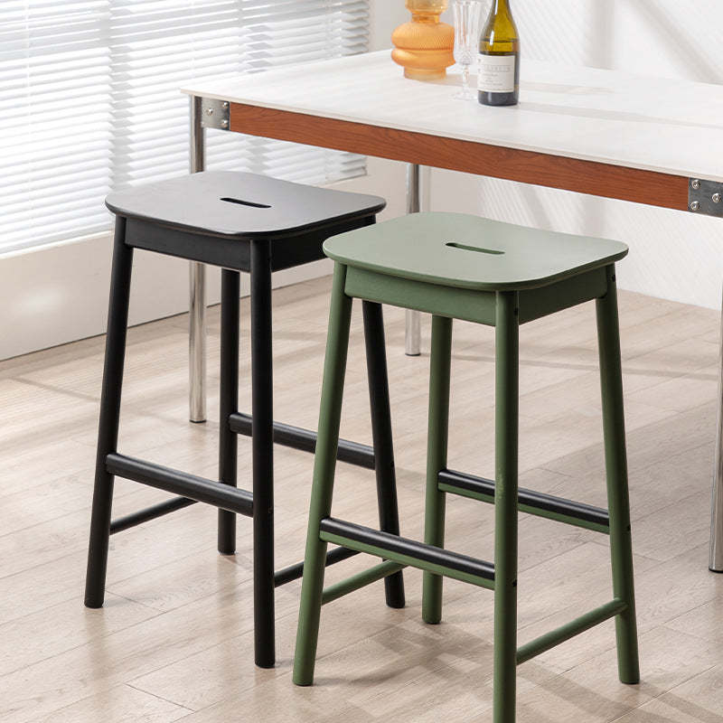 Minimalist Rectangular Birch Bar Stool