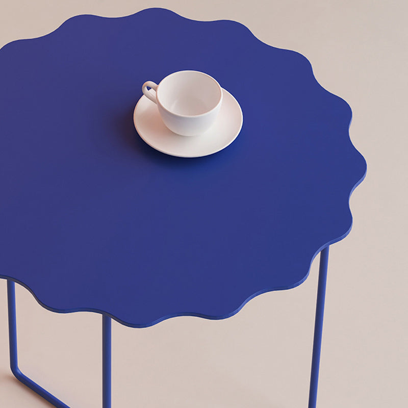Contemporary Square Wave Iron Coffee Table