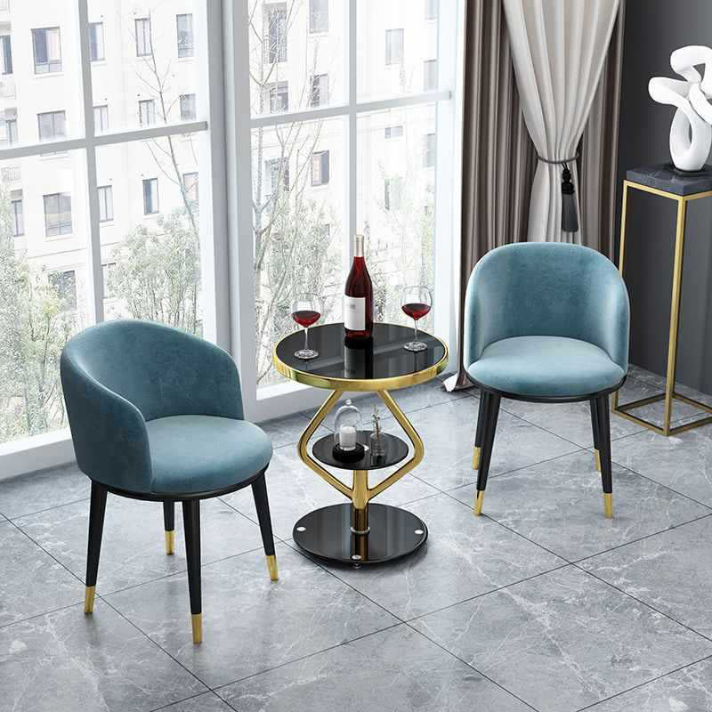 Nordic Lozenge Glass Steel End Table