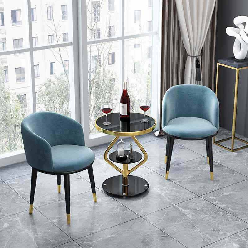 Nordic Lozenge Glass Steel End Table