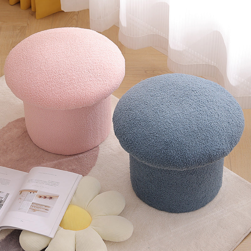 Mushroom Velvet Pouf Footstool