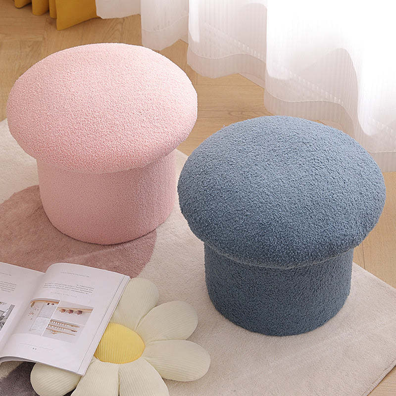 Mushroom Velvet Pouf Footstool