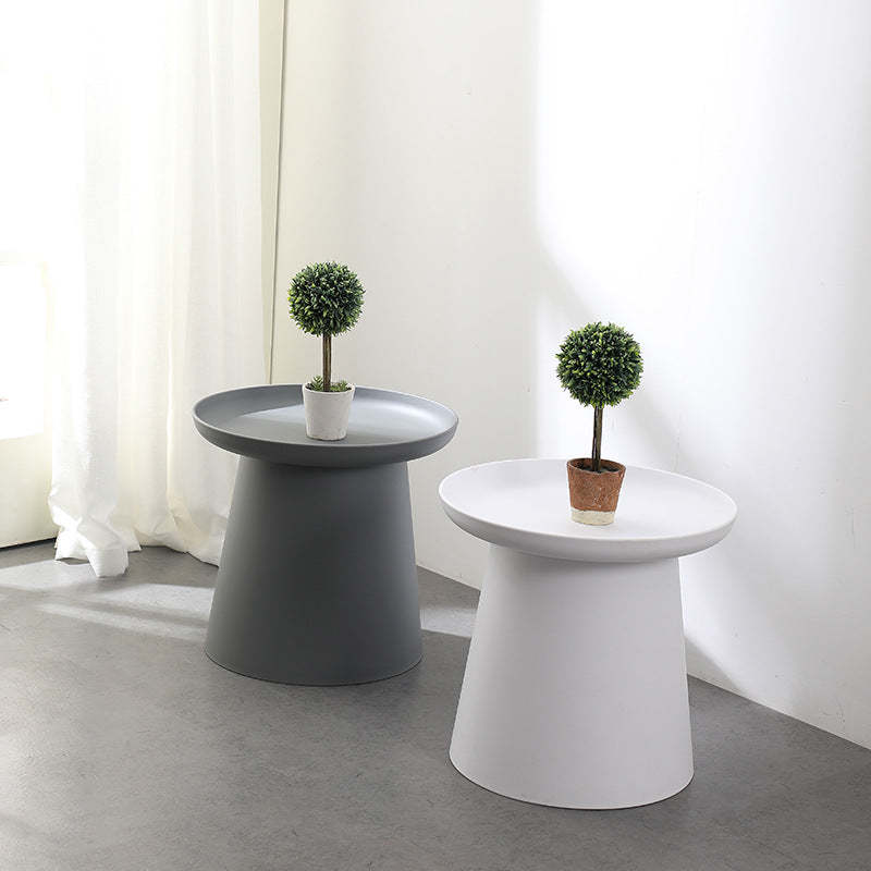 Scandinavian Round Plastic End Table