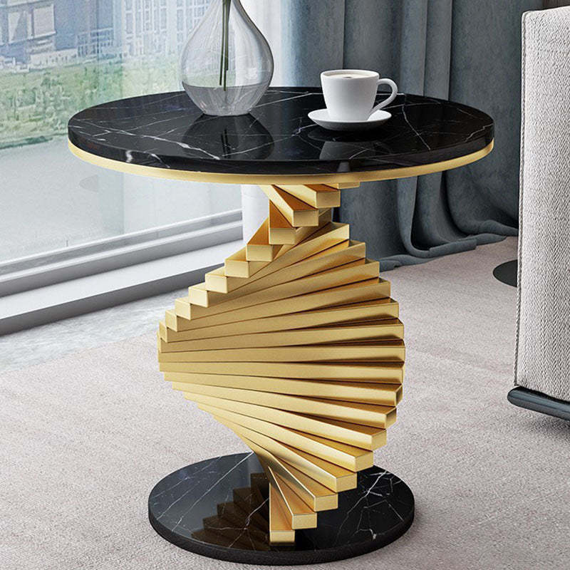 Nordic stepped metal marble steel coffee tables