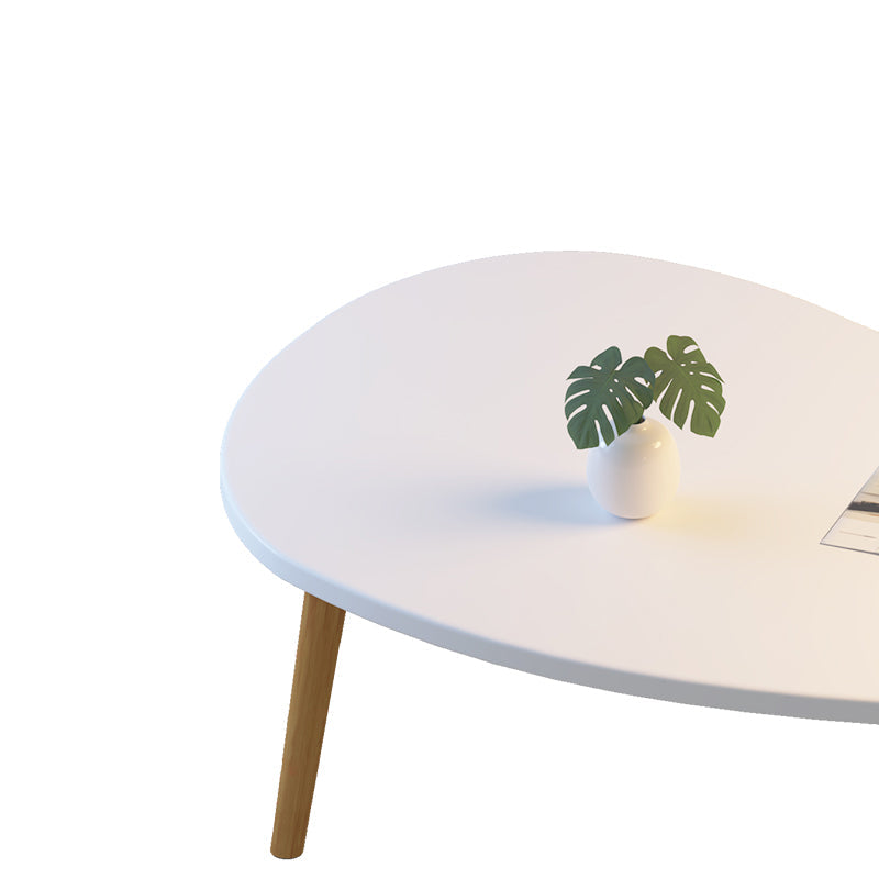 Minimalist Curved Oval Wood End Table