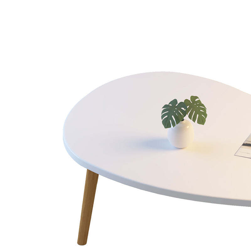 Minimalist Curved Oval Wood End Table