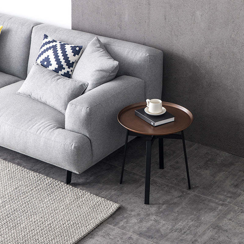 Minimalist Round Iron 4-Leg Coffee Table