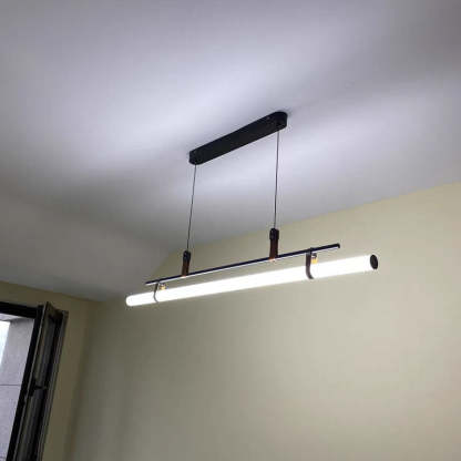 Nordic Minimalist Leather LED Island Chandelier