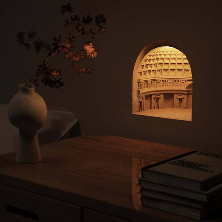 Pantheon Plaster Sensor LED Recessed Wall Sconce Night Light