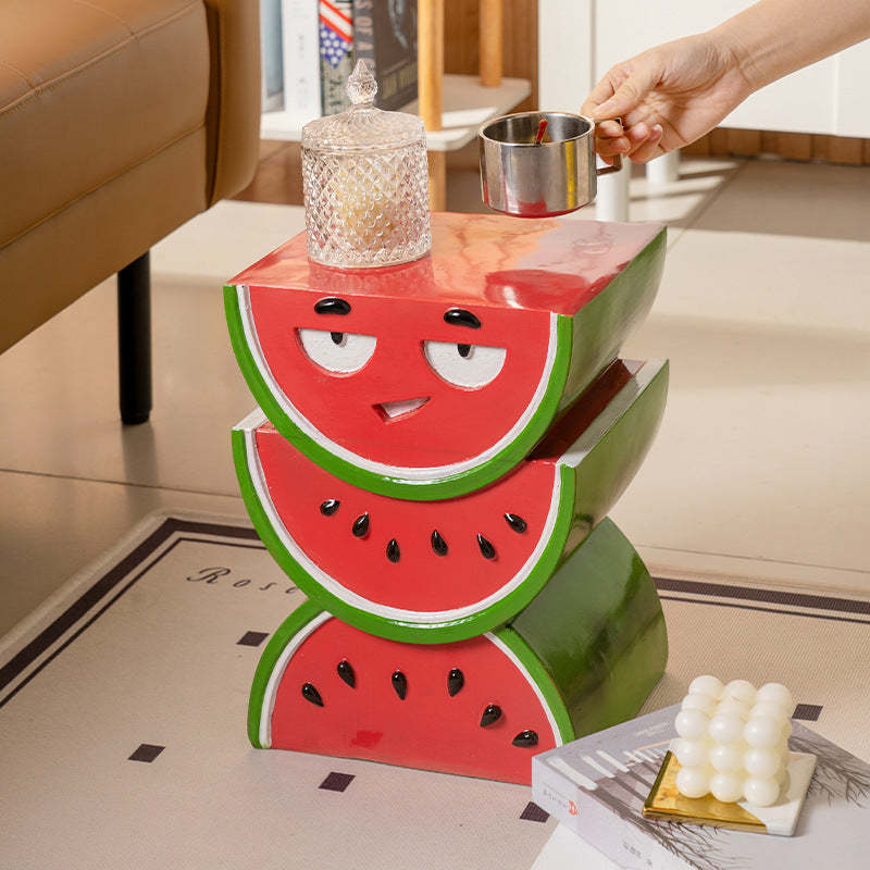Fruit Design Resin End Table
