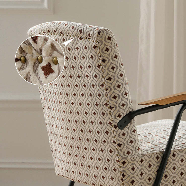 Iron Fabric Accent Chair