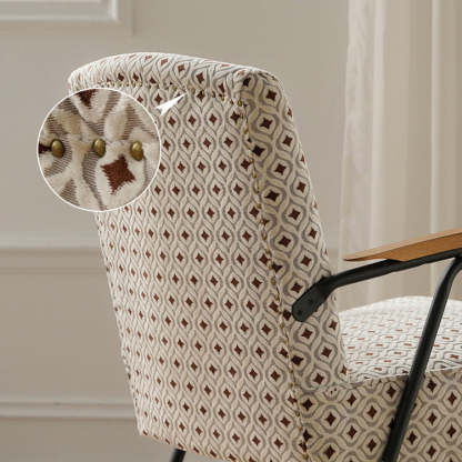 Iron Fabric Accent Chair