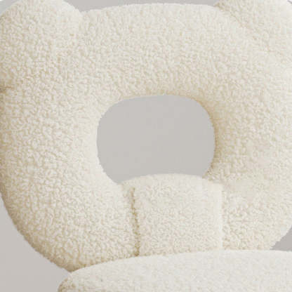 Minimalist Bear Lambswool Fabric Vanity Stool