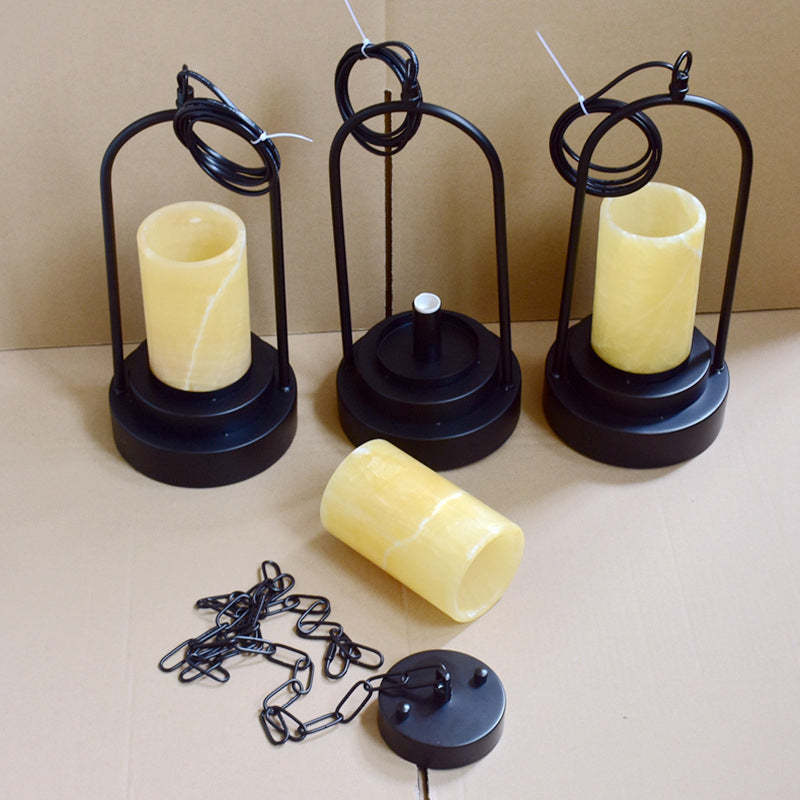Vintage Industrial Candle Hemp Wire LED Pendant Light