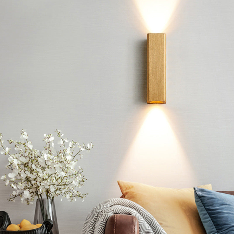 Nordic Brushed Aluminum Rectangular LED Wall Sconce