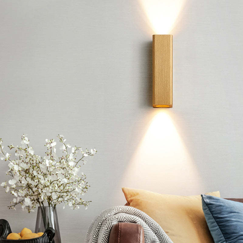 Nordic Brushed Aluminum Rectangular LED Wall Sconce