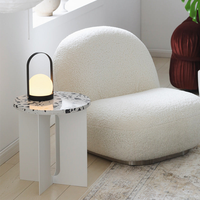 Modern Round Terrazzo Steel Coffee Table