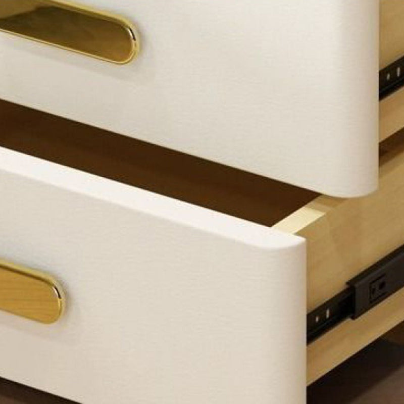 Contemporary Rock Nightstand 2-Drawer — Gray + Brown