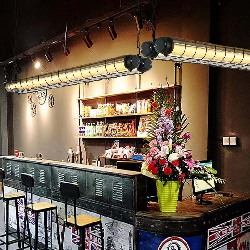 Industrial Acrylic Island Chandelier