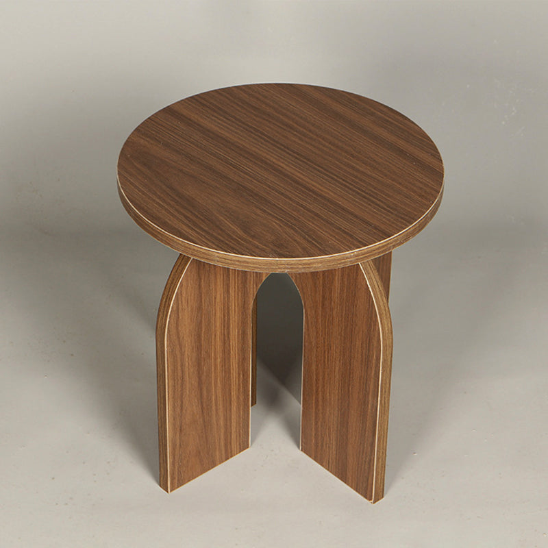 Vintage Geometric Solid Wood Side Table