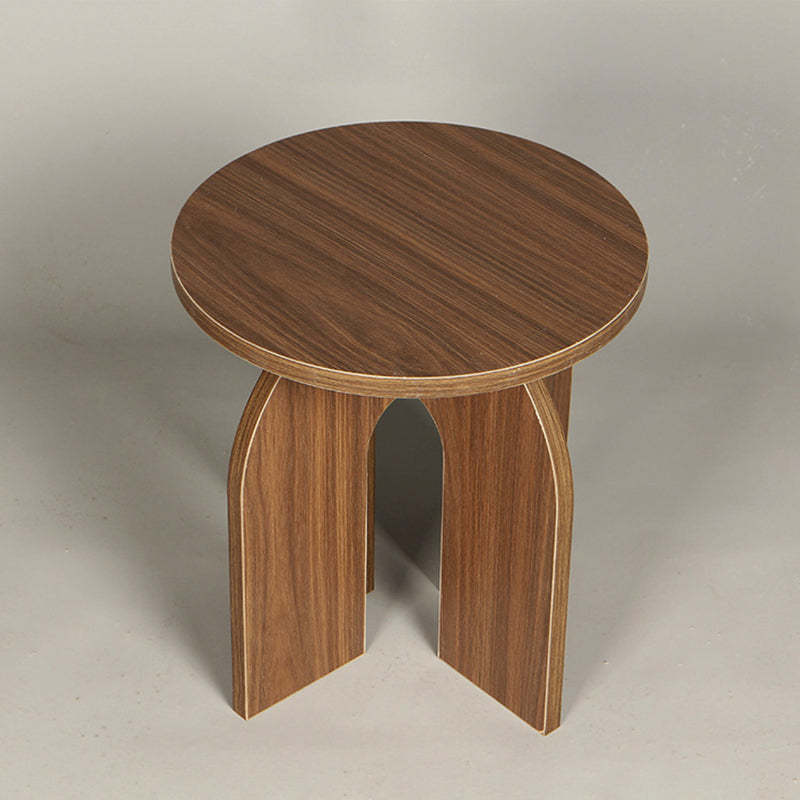 Vintage Geometric Solid Wood Side Table