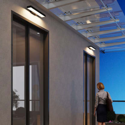 Minimalist Rectangular LED Sensor Outdoor Wall Sconce