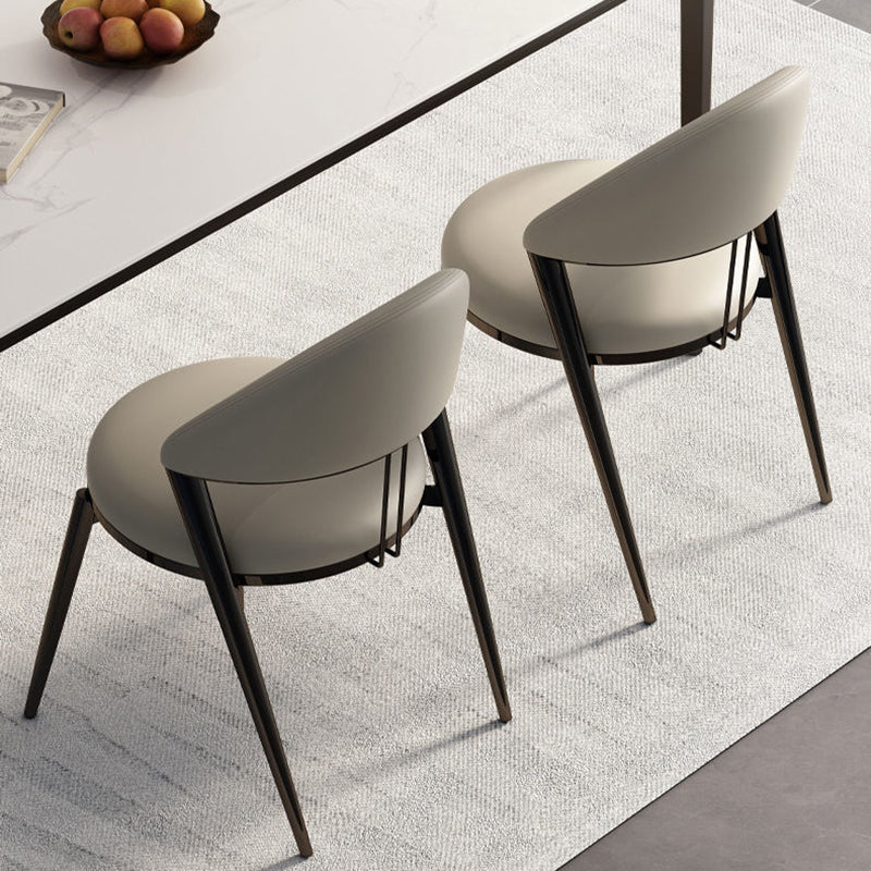 Modern Cushion Lambswool Titanium Dining Chair — Orange