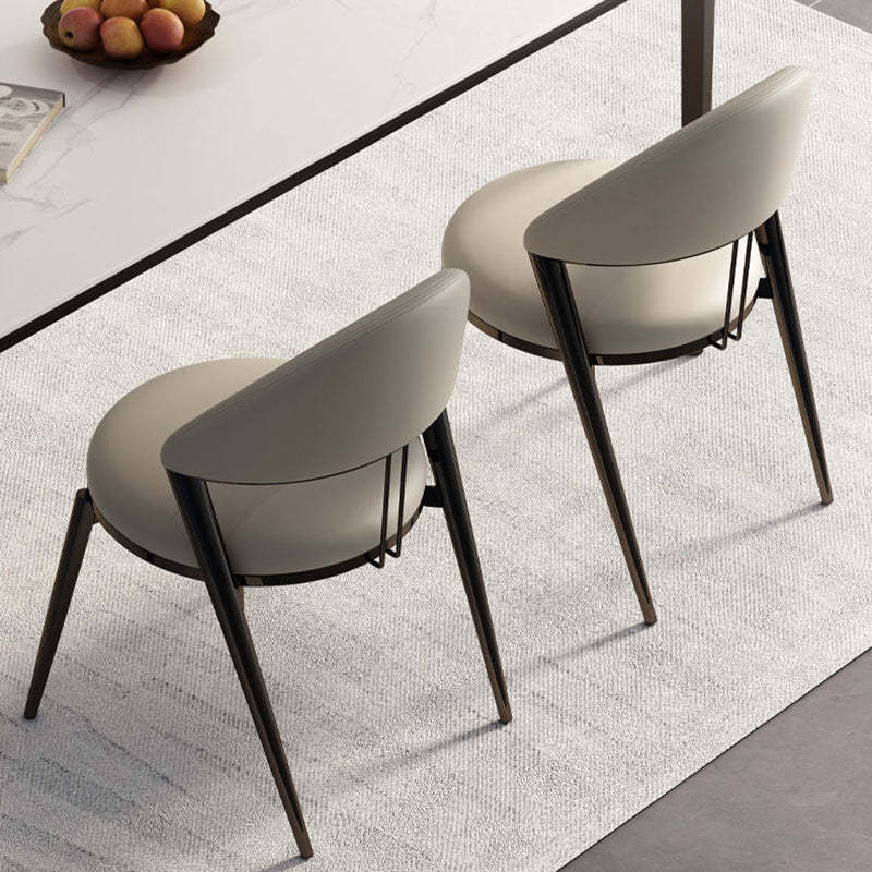 Modern Cushion Lambswool Titanium Dining Chair — Orange