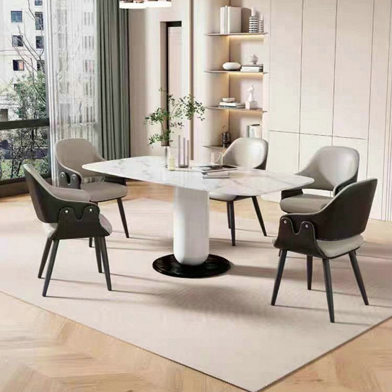 Minimalist Wood Leather Armchair