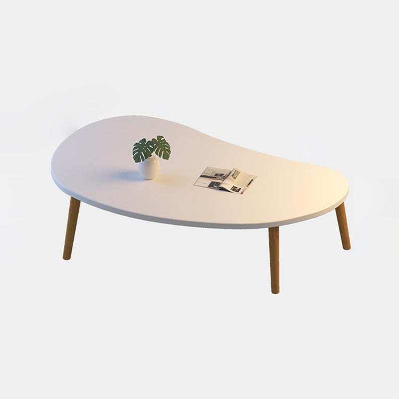 Minimalist Curved Oval Wood End Table