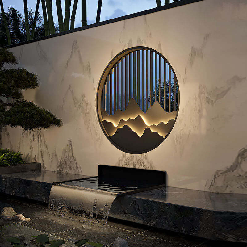 Chinese Modern Mountain Outdoor Wall Light