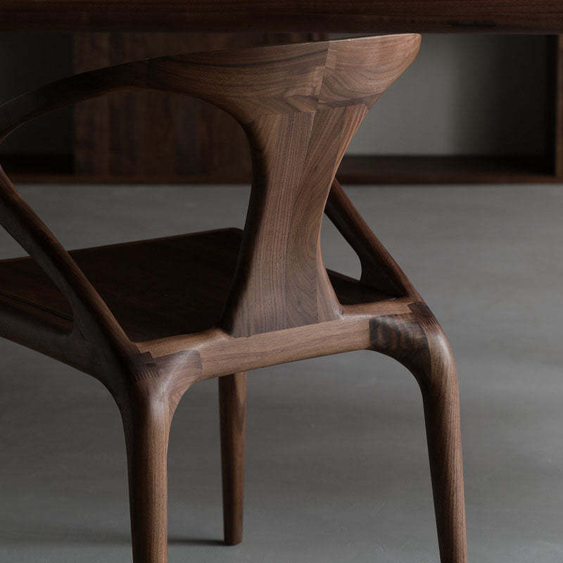 Scandinavian Bent Upholstered Wood Dining Chair