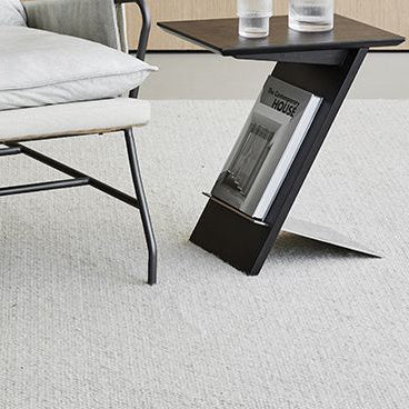 Scandinavian Z-Shape Wood Metal Coffee Table