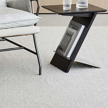 Scandinavian Z-Shape Wood Metal Coffee Table