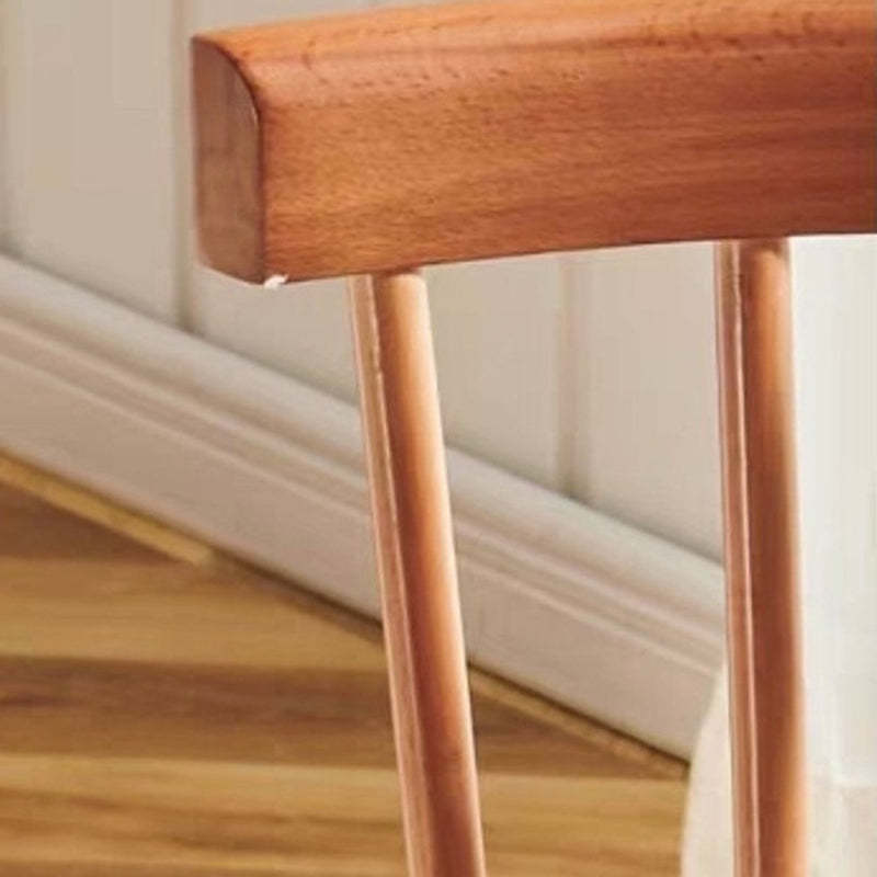 Nordic Rubberwood Rattan Dining Chair — B - Faux Rattan / Original Wood Color