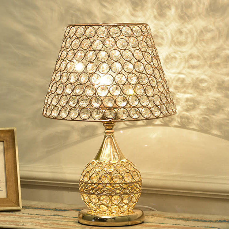 Nordic Luxury Crystal Cone Geometric Table Lamp