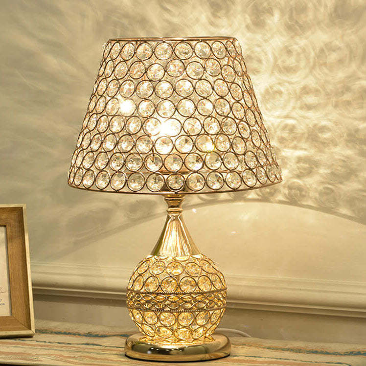 Nordic Luxury Crystal Cone Geometric Table Lamp