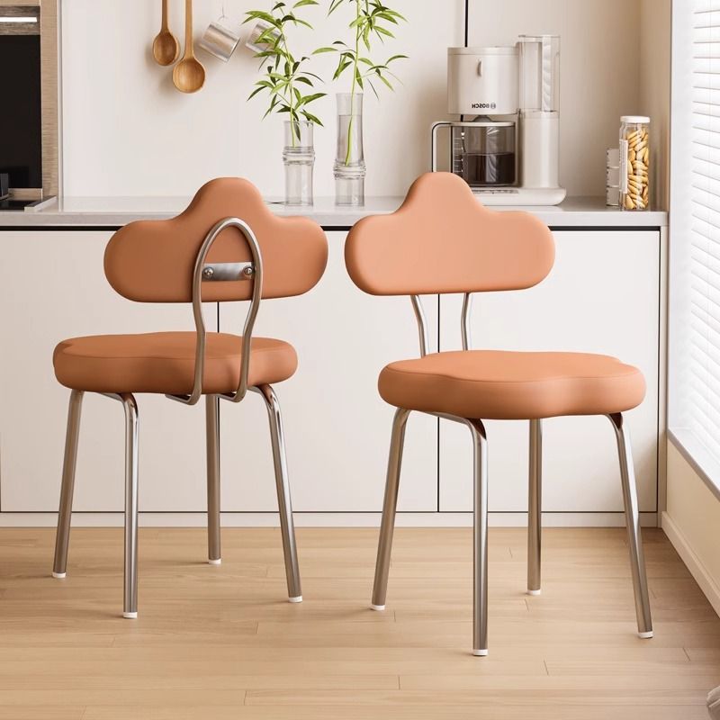 Nordic Flower Leather Swivel Dining Chair