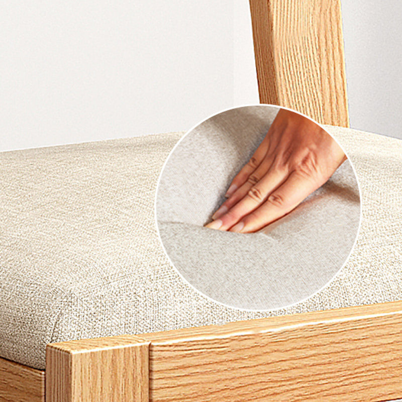 Minimalist Upholstered Fabric Wood Dining Chair