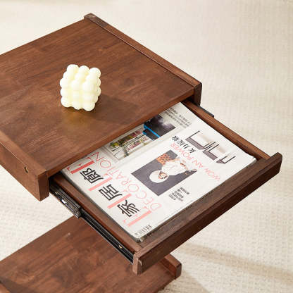 Minimalist Wood Side Table 2-Tier