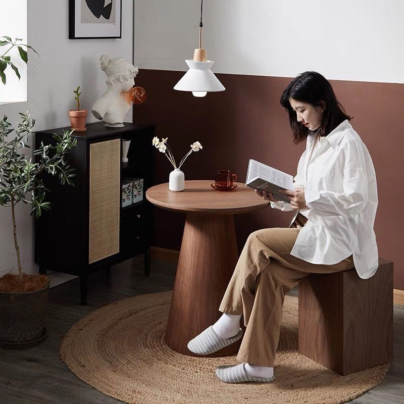 Nordic Cone Column Wood Coffee Table