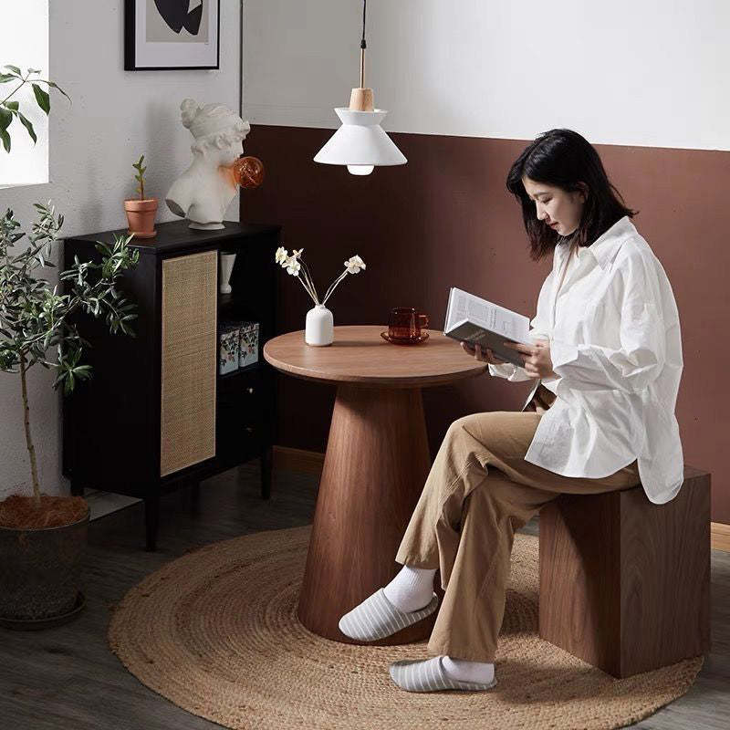 Nordic Cone Column Wood Coffee Table