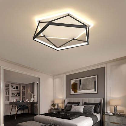Nordic Minimalist Geometric Art LED Flush Mount Light — Pentagon / White Light (5000K) / 110V-120V For US/CA