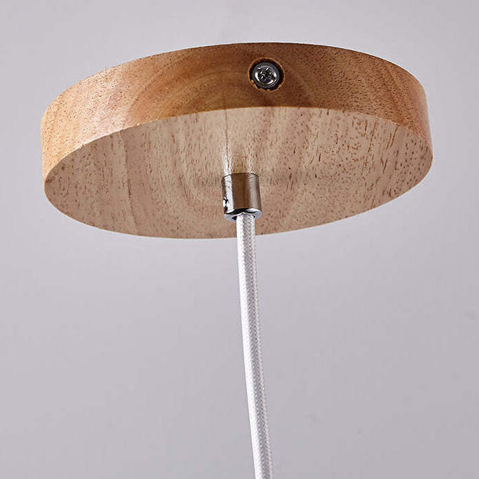 Japanese Wabi-Sabi Yellow Travertine Cylinder Pendant Light