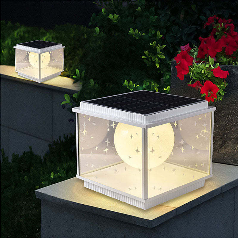 Modern Glass Square Ball LED Outdoor Landscape Light
